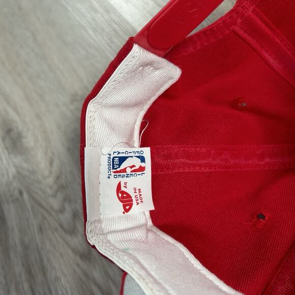Vintage Houston Rockets Hakeem Oaljuwon‎ Hat NEW Snapback NBA AJD Red Wool USA - Picture 4 of 8